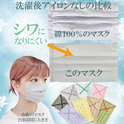 至急発送‼️接触冷感プリーツマスク　シワになりにくい　夏マスク　UVカット　ひんやりマスク　涼しい　接触冷感　夏用マスク 4枚目の画像