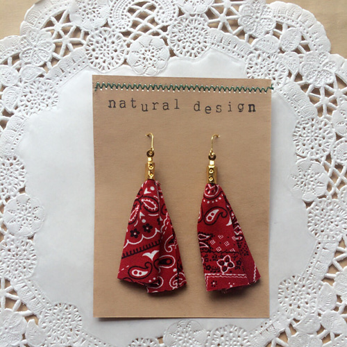 バンダナピアス ピアス（フック・チェーン） natural design