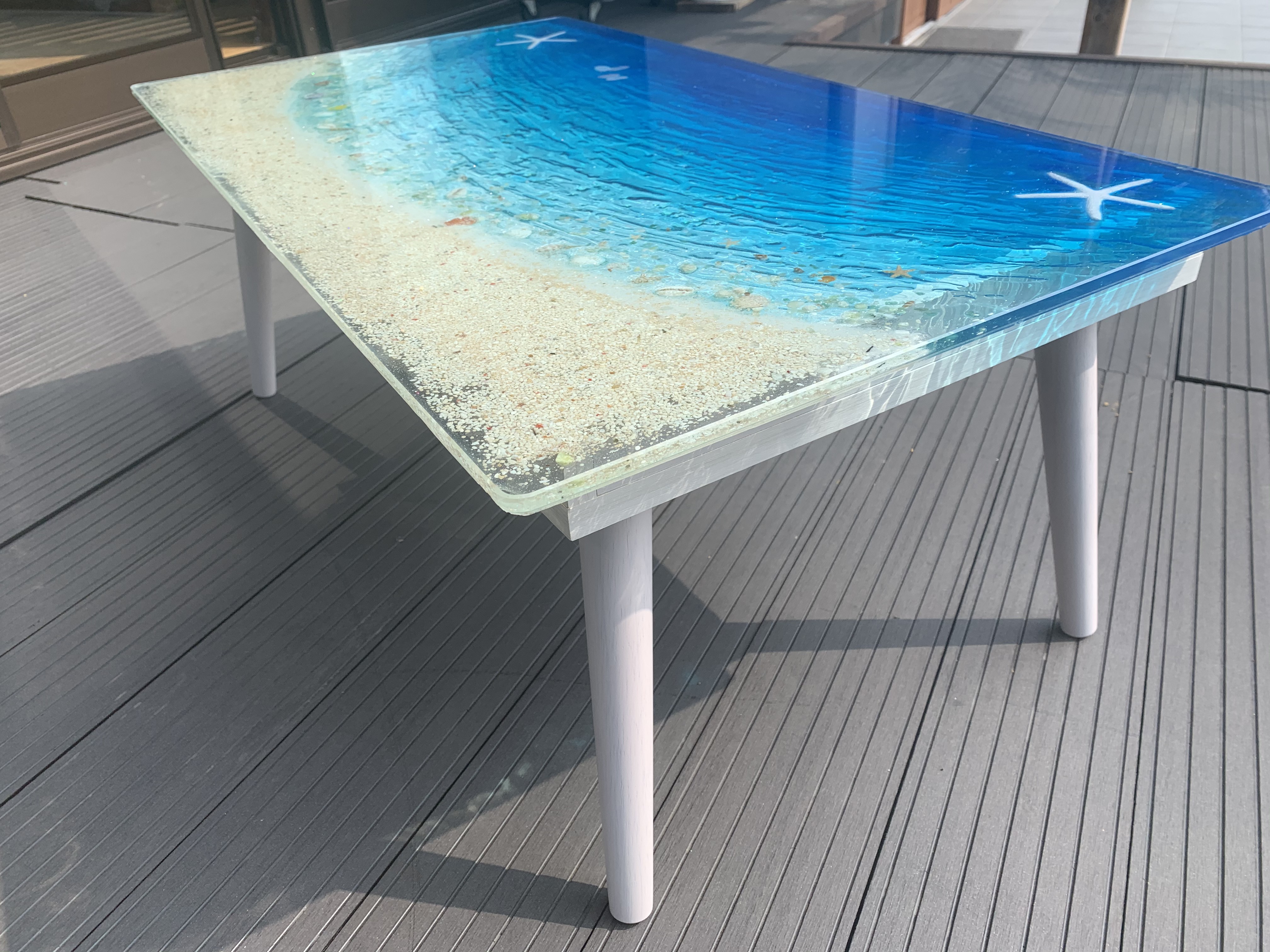 60％OFF】 海を感じるインテリア センターテーブル ビーチラグーン
