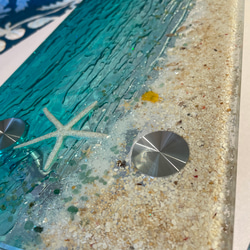 モニターラック ターコイズブルームーンビーチ ガラススタンドラック 6枚目の画像