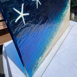 インテリアアートパネル 瑠璃色の海の  立てかけパネル　70cm×40cm 5枚目の画像