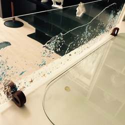 水跳ね防止 パネルスタンド  イルカ ドルフィン ファミリー キッチン用パネル 4枚目の画像
