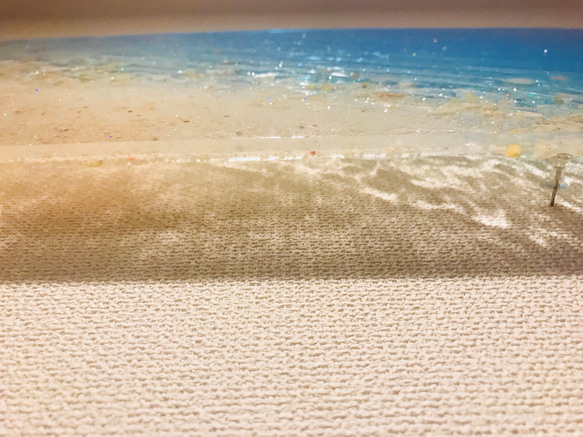 壁掛けパネルスタンド ブルーシーのビーチ 80×40 3枚目の画像