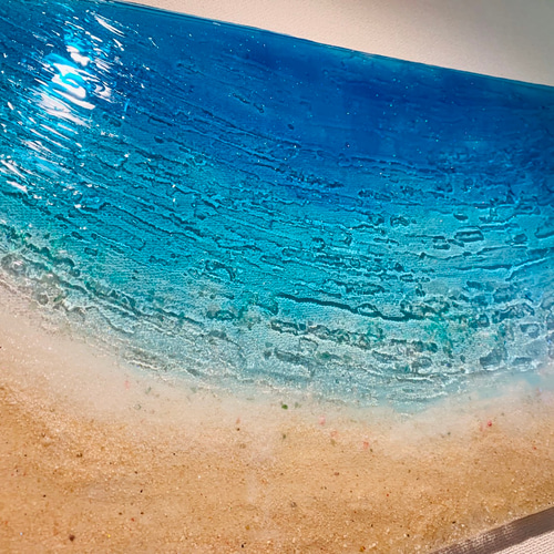 アートパネル エメラルドブルーの海と砂浜 天国に一番近い島 90