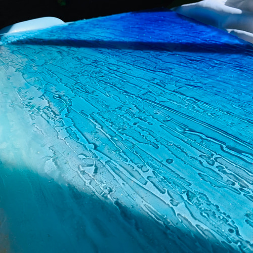 アートパネル エメラルドブルーの海と砂浜 天国に一番近い島 と光る