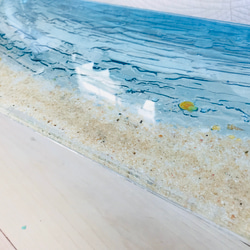 ゆかり様専用　壁飾りパネル エメラルドブルーの海とカメ　砂浜 天国に一番近い島 ビーチ120×60 3枚目の画像