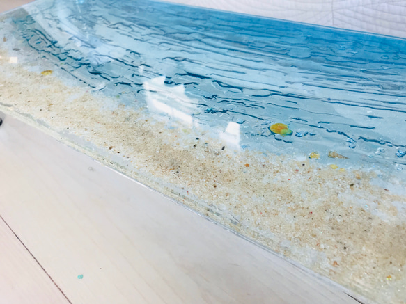 ゆかり様専用　壁飾りパネル エメラルドブルーの海とカメ　砂浜 天国に一番近い島 ビーチ120×60 3枚目の画像
