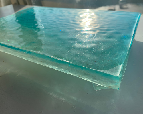 展示用トレイ 安らぎの水面の海 波紋 アートトレイ 仕器 アクセサリー