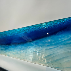 壁飾りパネル 120cm×30cm白い砂浜 砂紋とブルーシー 青い海 その他