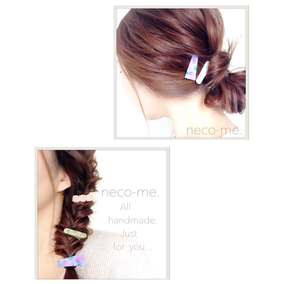 moyamoyaヘアクリップ（3コset） 4枚目の画像