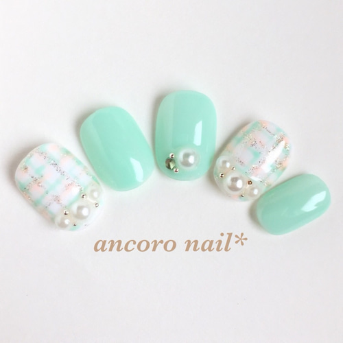 ミントグリーン - ネイルチップの人気通販 | minne byGMOペパボ 国内
