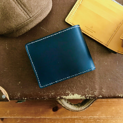 雙色錢包，雙色調輕鬆♪外出和小變化出口【海軍×黃色】 第1張的照片
