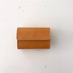 お札を折らずに入れられる♪小さめで便利な3つ折り財布【キャメル】（受注生産品） 6枚目の画像