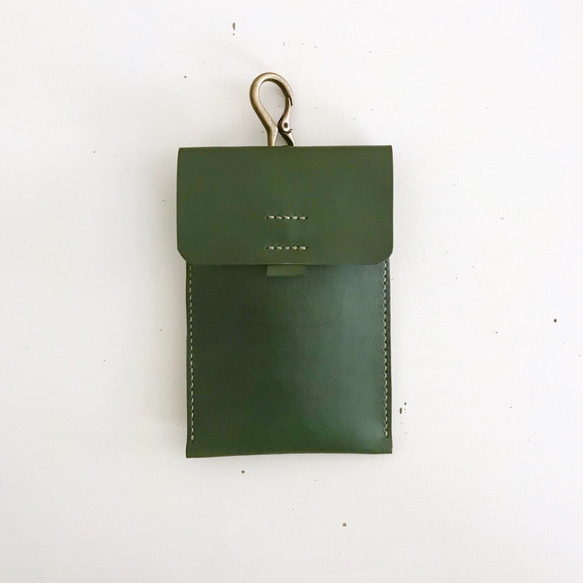 腰にぶら下げ♪スマートフォンポーチ【グリーン】 iPhoneケース