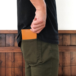 【SALE品】キャッシュレス時代に適した、短い長財布【グリーン】 4枚目の画像