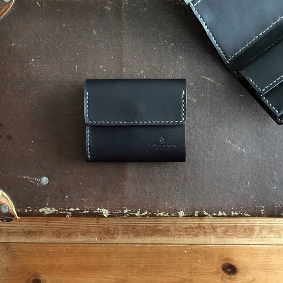 ★ミニマリストのための「小さい3つ折り財布」【ブラック】 1枚目の画像