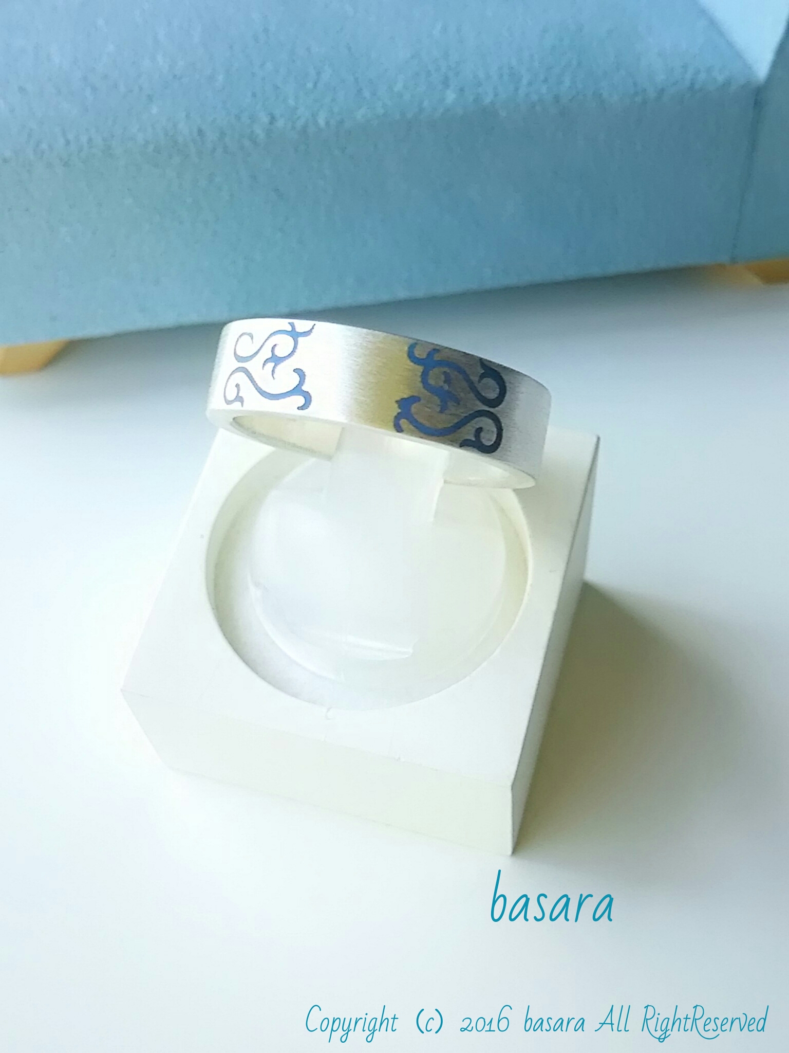 ＊arabesco＊ esmalte リング B2 azul mate