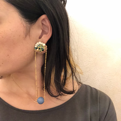 ○ＳＡＬＥ○ りふれーみんぐ pierce＊ロングチェーン片耳飾り　 3枚目の画像