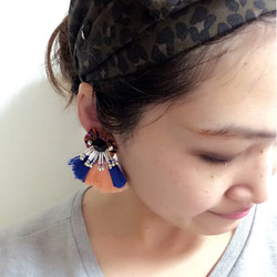 SALE☆☆☆my amulet earcuff  (lavender fringe) 3枚目の画像