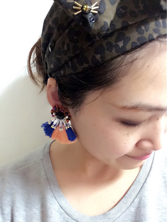 SALE☆☆☆my amulet earcuff  (lavender fringe) 3枚目の画像