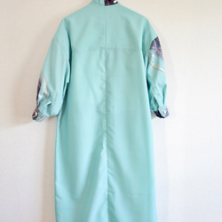 綠松石和服超大襯衫式連衣裙（編號492） 第6張的照片