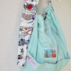 丸型フォルム kimono cloth bag (no.055) 5枚目の画像