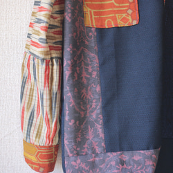 Unisex patchwork casual shirt (no.083) 4枚目の画像