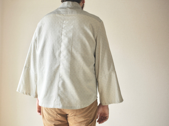 SALE!!! メンズ Kimono Wide sleeves casual shirt (no.088) 3枚目の画像