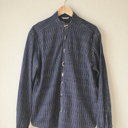 SALE !!!男子條紋襯衫和服（no.089） 第4張的照片