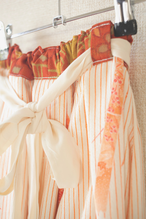 和服長裙的橙色條紋（no.092） 第3張的照片