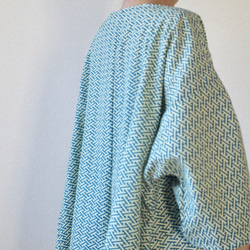 Green pattern square shape one-piece dress (no.101) 2枚目の画像