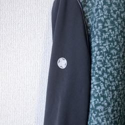 男子卡蒙黑色套X深綠色和服襯衫（第104號） 第10張的照片