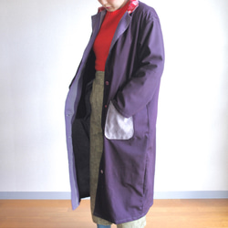 Dark Purpleの大人かわいい Kimono Long Jacket (no.129) 4枚目の画像