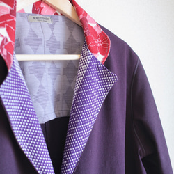 Dark Purpleの大人かわいい Kimono Long Jacket (no.129) 9枚目の画像