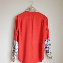 Selling !!!男女皆宜的日本紅色時尚襯衫（no.140） 第5張的照片