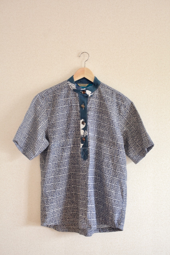 日式浴衣襯衫男士涼爽襯衫（第171款） 第1張的照片