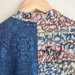Blue x抽象和服秋季長禮服夾克（第219號） 第7張的照片