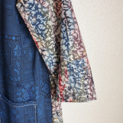 Blue x抽象和服秋季長禮服夾克（第219號） 第8張的照片