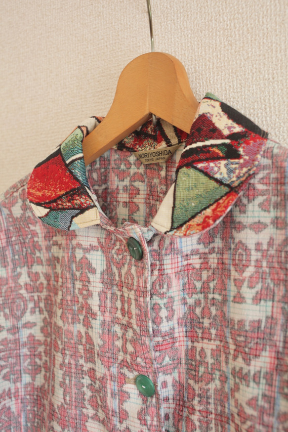 Furisode x PINK Komonori Kimono的秋季Harunomi Eiri長外套（第222號） 第5張的照片