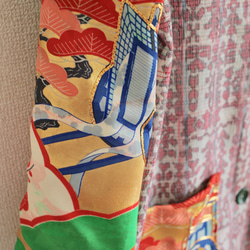 Furisode x PINK Komonori Kimono的秋季Harunomi Eiri長外套（第222號） 第7張的照片