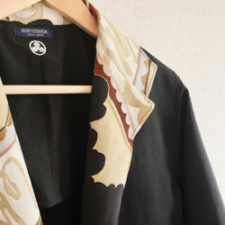 黒留袖の秋の大人ロングジャケット (no.237) 7枚目の画像
