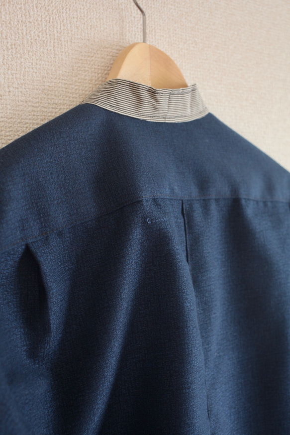 男士時尚成人時尚襯衫的海軍藍和服②（第240號） 第8張的照片