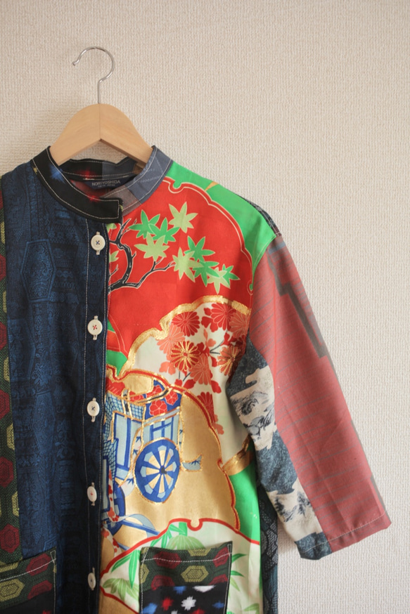 キモノpatchworkのおしゃれなこだわりストレートJacket/dress (no.244) 6枚目の画像