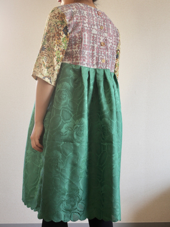 うしろボタンのnostalgicキモノワンピースドレス (no.249) 10枚目の画像