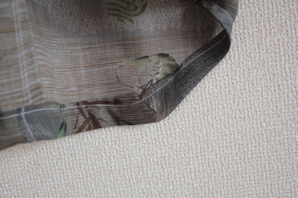 男式蝦紋灰色和服短袖襯衫（編號321） 第9張的照片