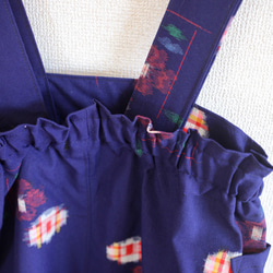 Retro 青絣キモノのジャンパースカート (no.382) 9枚目の画像