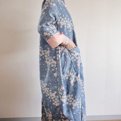 Sakurabuki和Blue Maxi Length Spring Long Jacket（編號408） 第3張的照片