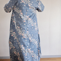 Sakurabuki和Blue Maxi Length Spring Long Jacket（編號408） 第4張的照片