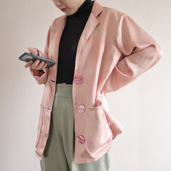 桜ピンク色のOversize 春ジャケット(no.410) 3枚目の画像