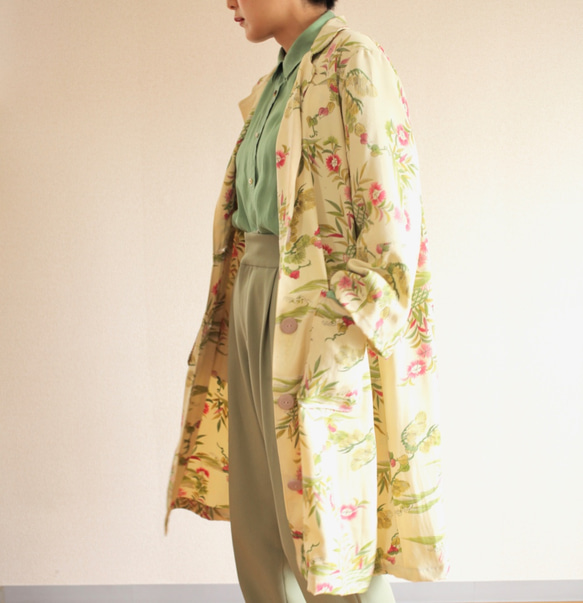 Nadeshiko圖案和服的春季長外套（編號432） 第2張的照片